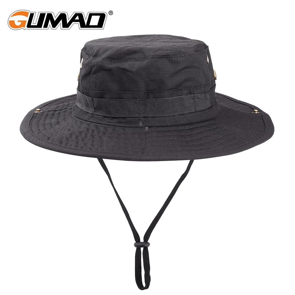 Outdoor Sports Fishing Cap Sunscreen Sun Visors Bucket Hat Camping Military Airsoft Cycling Tactical Bob Wide Brim Bonnie Men