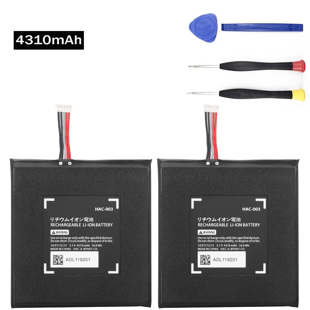 2pcs HAC-003 Battery Replacement Repair for Nintend Nitendo Switch Console 2017 Game Console HAC-001 Internal Upgrade 4310mAh