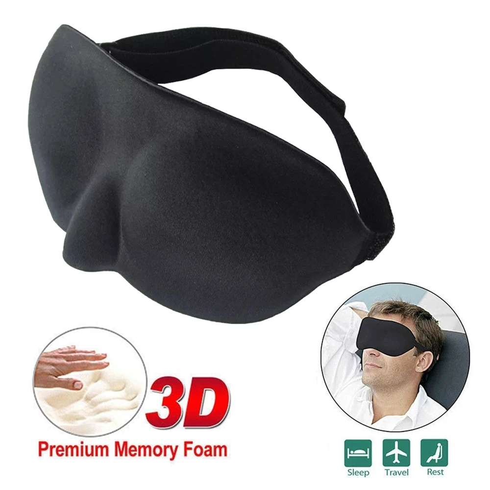 1Pcs 3D Sleep Mask Natural Sleeping Eye Mask Eyeshade Cover Shade Eye Patch Women Men Soft Portable Blindfold Travel Eyepatch