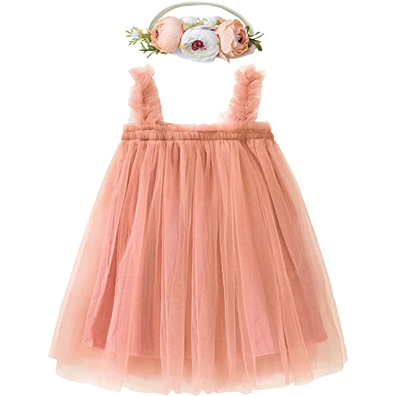 LZH 2022 Summer Baby Girls Dresses For Baby Casual Floral Tutu Princess Dress Infant 1st Birthday Party Dress Newborn Clothes