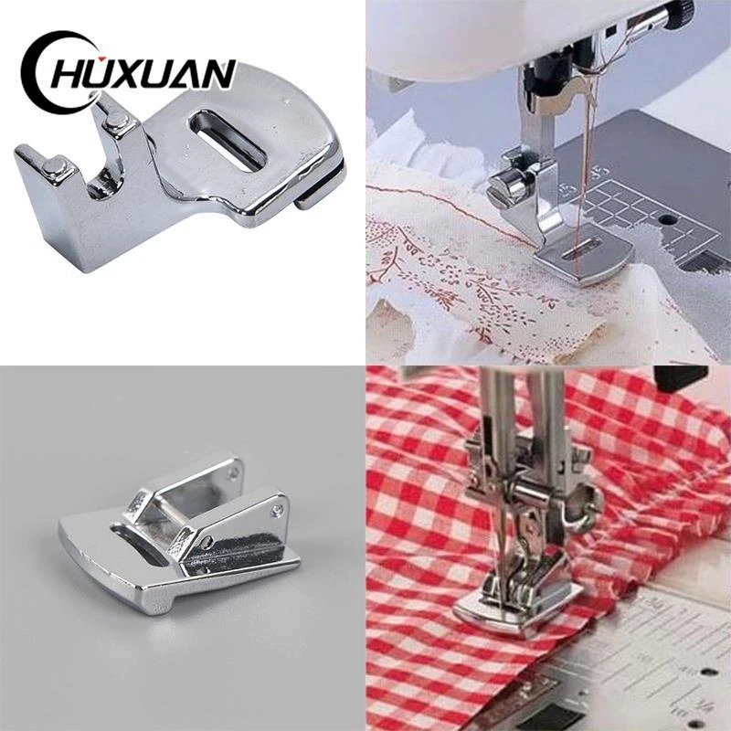 Hot sale 1Pcs Sliver Rolled Hem Curling Presser Foot For Sewing Machine Singer Janome Sewing Accessories