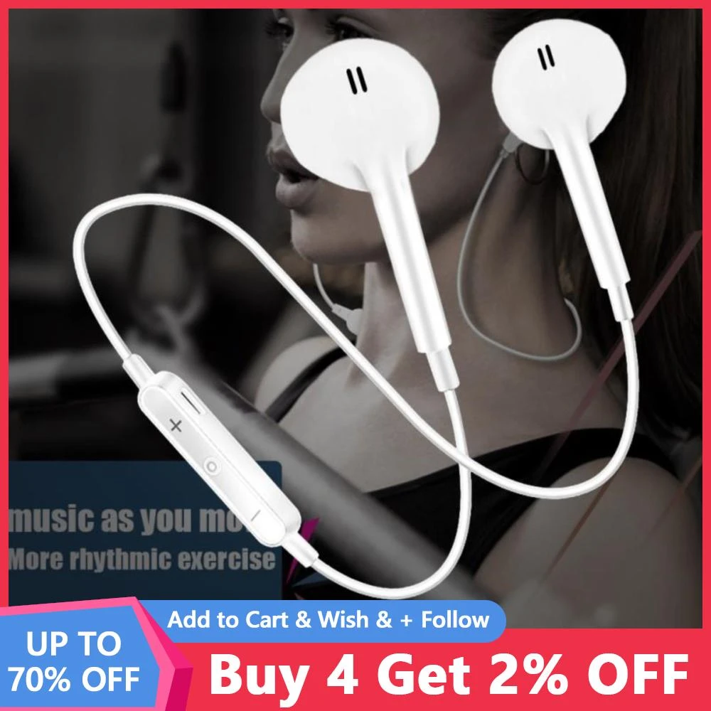 Wireless Bluetooth Earphone Fone de ouvido Neckband Stereo Headphones Mobile Sport Earbuds Headset With Mic For All Phone