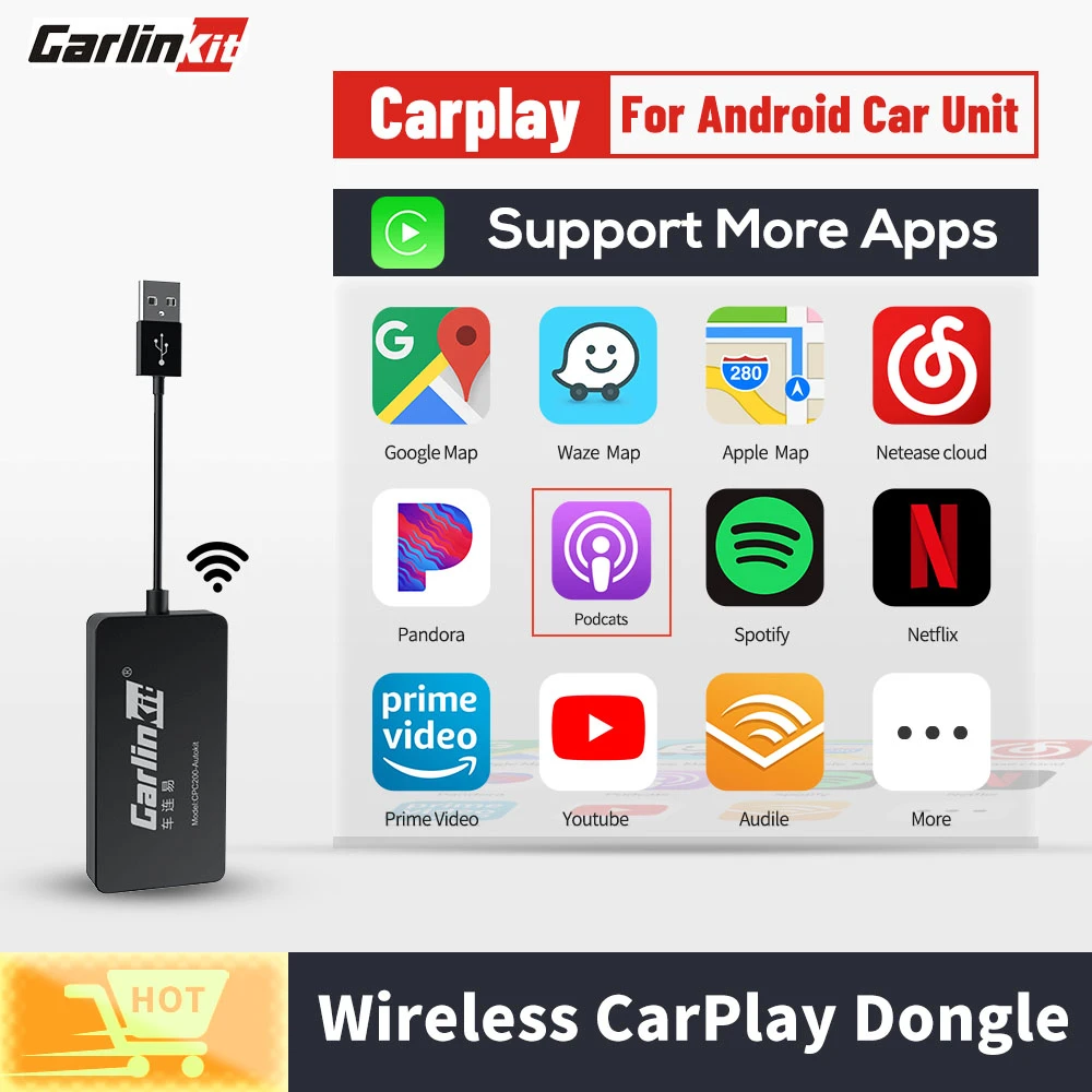 Carlinkit CarPlay Android Box USB Dongle for Modified Android Host Car Multimedia Player Bluetooth Auto Connection Mirrorlink 3