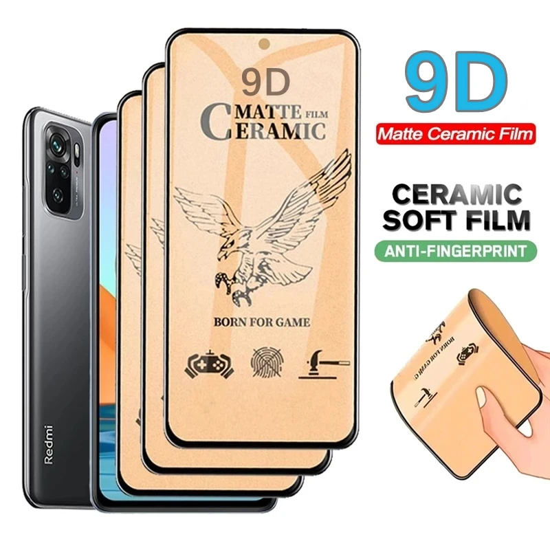 1-3Pcs Matte Soft Ceramic Film for Redmi Note 10 9 Pro 9T 9S 8 7 10S 9A Screen Protectors for Xiaomi Mi Poco X3 Pro F3 M3 10T 9T