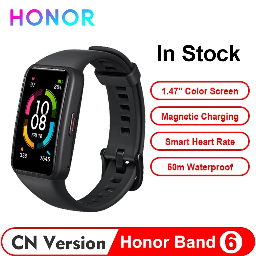 Original Honor Band 6 NFC STD Smart Wristband 1st Full Screen 1.47