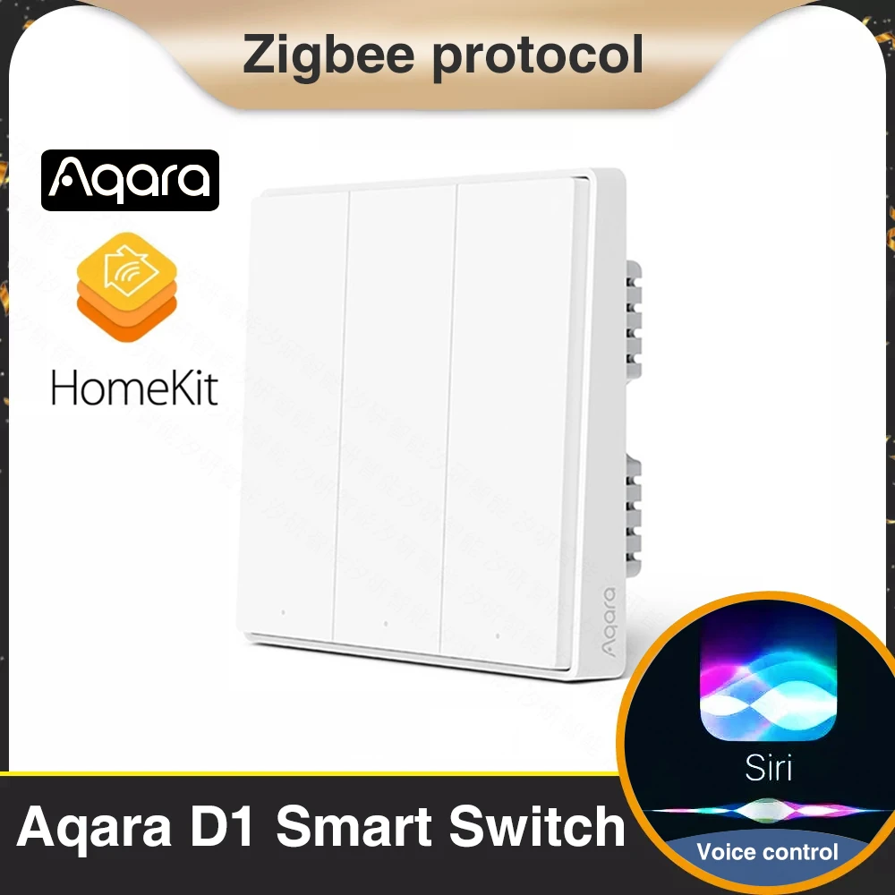 Aqara D1 Smart Switch Wireless Switch Single Fire Wire ZigBee Wireless Wall Switch Smart Home Light Control For Mihome App