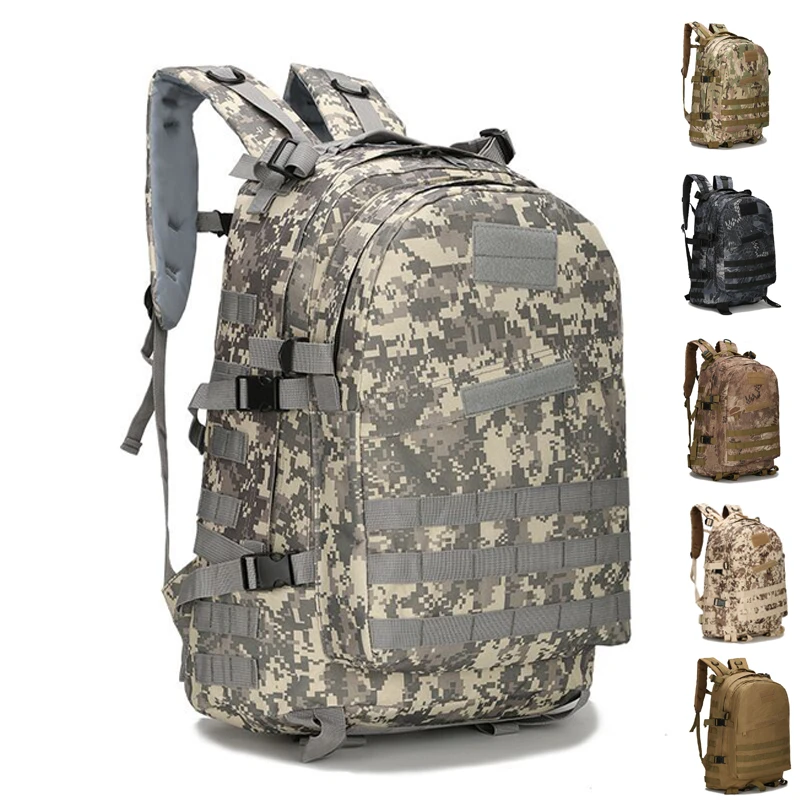 45L Military Tactical Bags Backpack Army Molle Assault Bag Men Outdoor Hiking Trekking Camping Fishing Hunting Camo Rucksacks