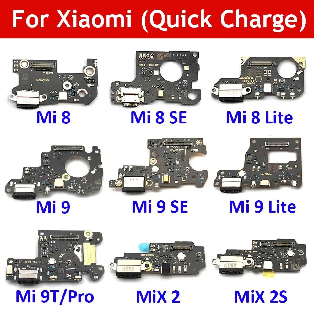 Original Charger Board Flex For Xiaomi Mi 8 9 Lite 9 Se 9T Mix 2 2S Poco X3 Pro M3 USB Port Connector Dock Charging Flex Cable