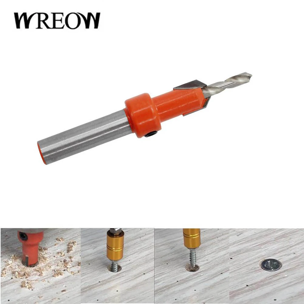 Hss Countersink Drill Bit Woodworking Screws Chamfering Wood Hole Drills Bit Countersinking round Shank Timber plastic Working