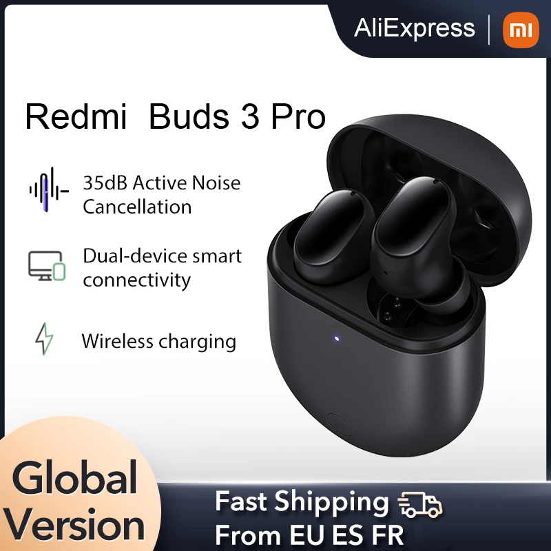 Global version Xiaomi Redmi Buds 3 Pro TWS Bluetooth Earphones Wireless headphones 35dB ANC Dual-device  Redmi Airdots 3 Pro