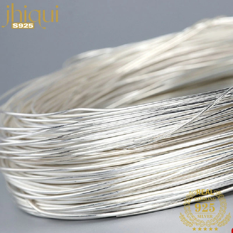 1 Meter 925 Sterling Silver Wire for DIY Bracelet Necklace Earring Fine Jewelry Findings&Components