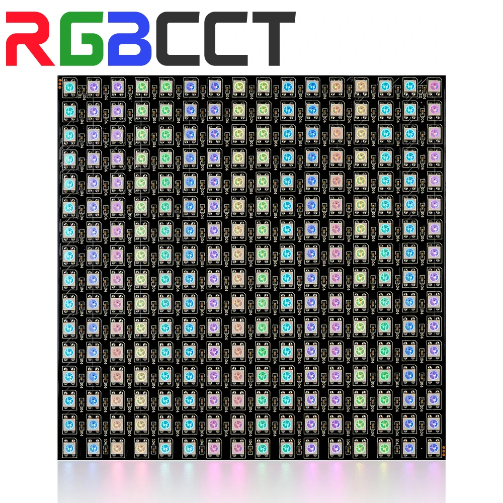 WS2812B RGB Flexible 16x16 8x32 256Leds Pixel Panel Matrix Screen WS2812B ECO Led Module WS2812 IC Individually Addressable DC5V