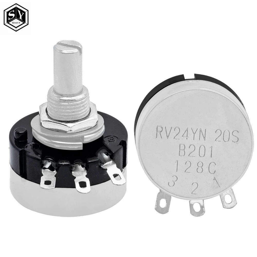 RV24YN20S B201 B501 B102 B202 B502 B103 B203 B503 B104 B204 B254 B504 B105 500 ohm 10K 20K 50K 100K 200K ohm Potentiometer