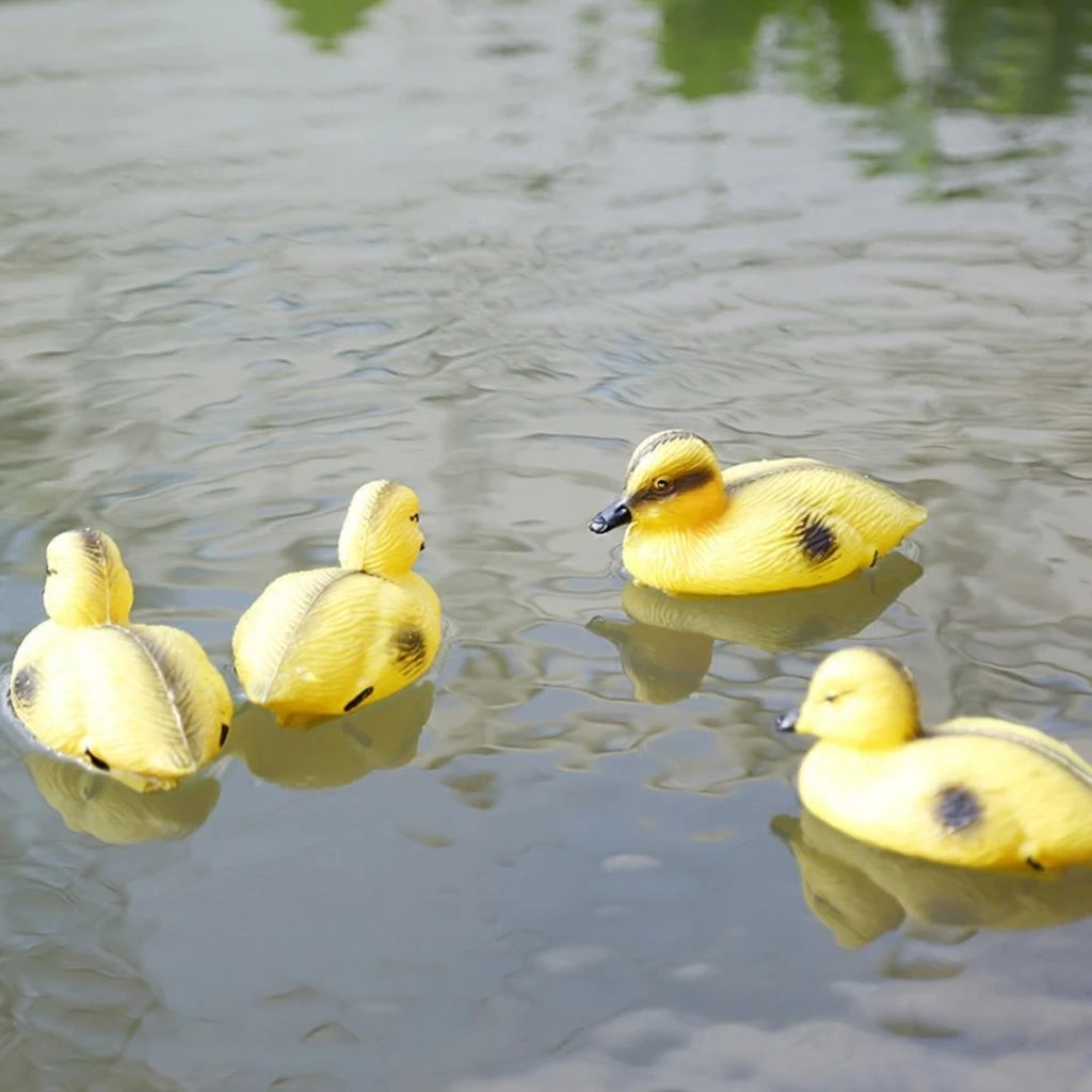 Pack-4 Floating Duck Ducklings Garden Ornaments for Garden Park Pool Fish Pond Decoration