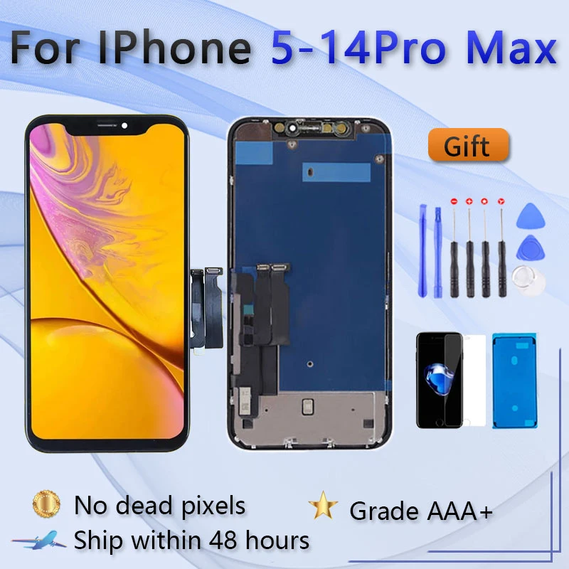 For iPhone 6 7 8 6S Plus 5 5C 5S SE LCD screen Replacement For iPhone X XR XS Max 11 Pro MAX OLED Touch Display assembly