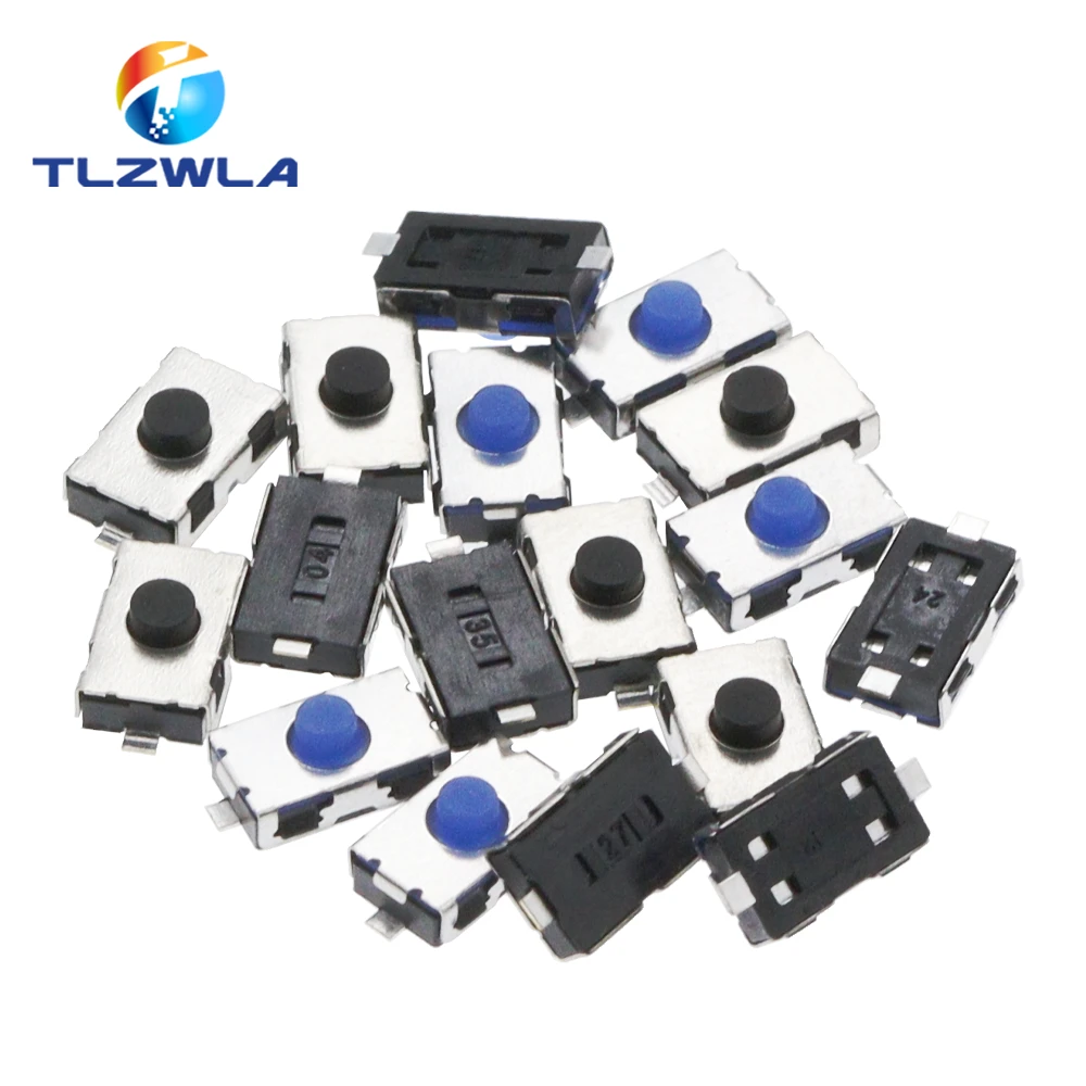 10PCS 3*6*2.5 NO Micro Switch Normally Closed 3*6 SMD Touch Silica Gel Button Keys Interrupteur 4*6 NC Soft Button SMD 3x6x2.5