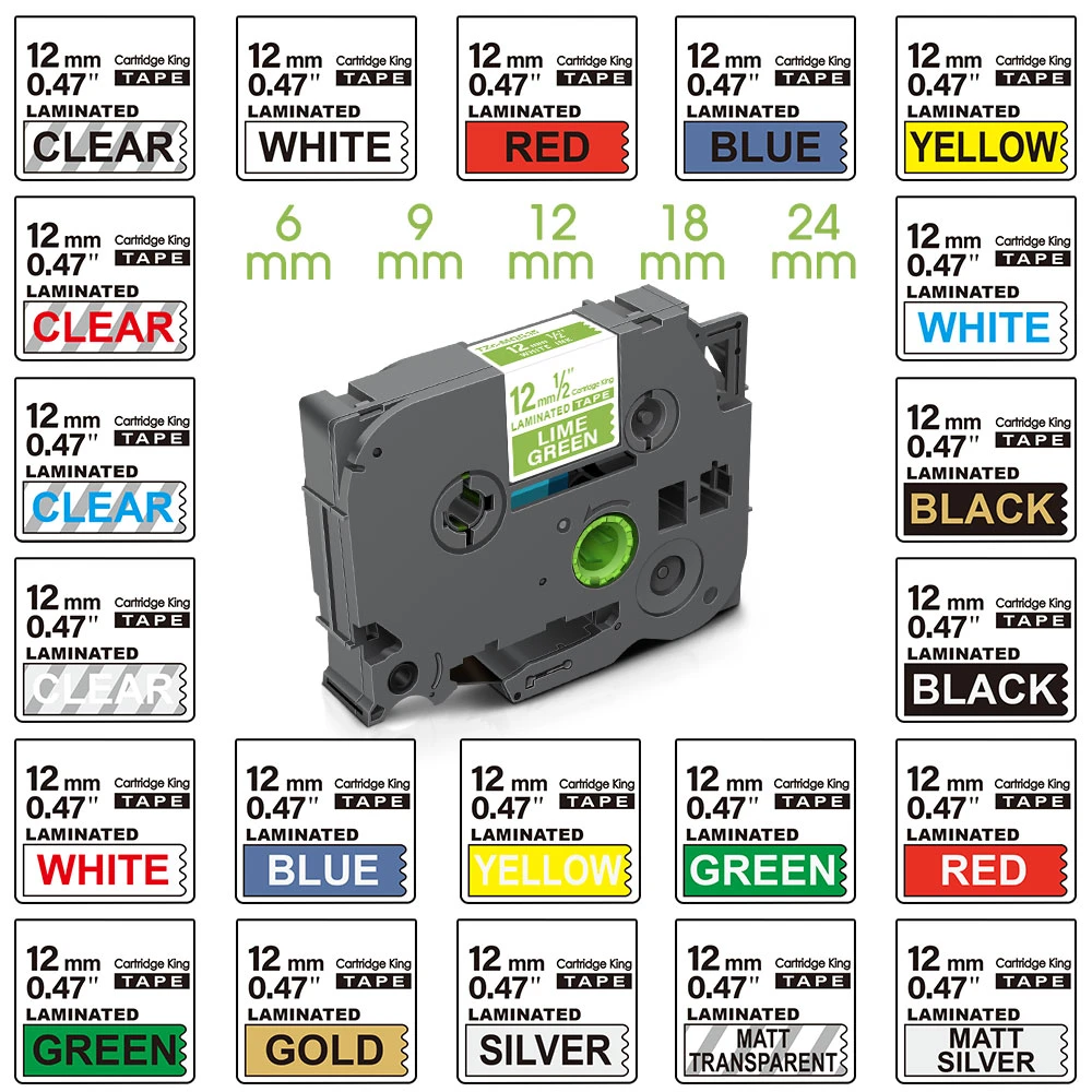 12mm TZe-White-Label TZ231 TZS231 TZeFX231 Laminated Tape for Brother TZe-231-Label Compatible for Brother P-touch Label Maker