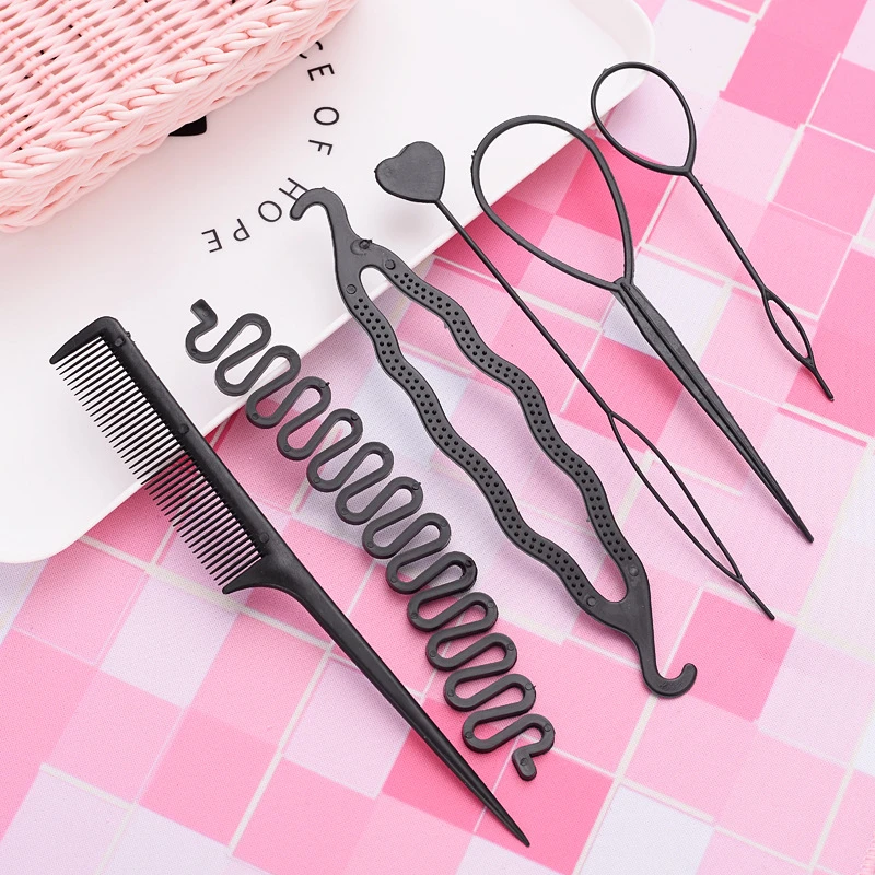 Party Hair Clip Women DIY Hair Twist Bun Making Comb Ponytail Bun Maker Styling Clip Braid Fashion Hair Accessories Tools Sets