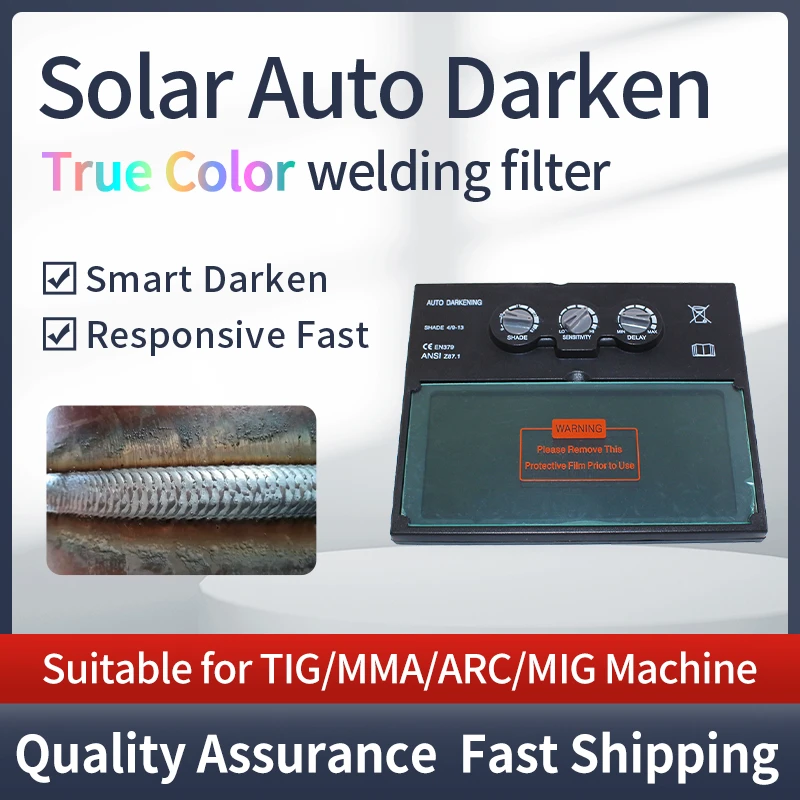 Welding Accessories Solar Auto Darkening Welding Filter/Lens of TIG MMA MIG MAG Welder Cap Welding Machine/Equipment Tools