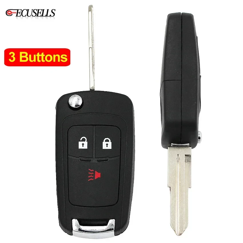 2+1/3 Button New Folding Flip Remote Smart Car Key Shell Case Housing Uncut Blade for Chevrolet Spark 2012 2013 2014 2015 2016