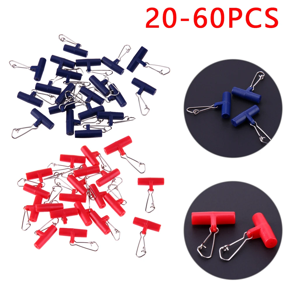 20pcs Plastic Head Swivel Nice Hooked Snap Interlock Zip Slider High-strength Sinker Slides Swivels for Braid Fishing Line Pesca