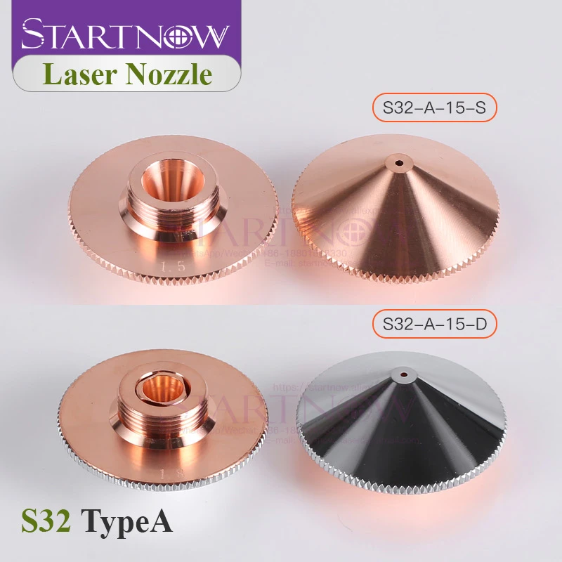 Startnow S32-A OEM Fiber Cutting Nozzle For Laser Empower Head Holder D32 Double Layer 1.0 1.2 1.5 1.8 2.0 2.5 For Raytools Jet
