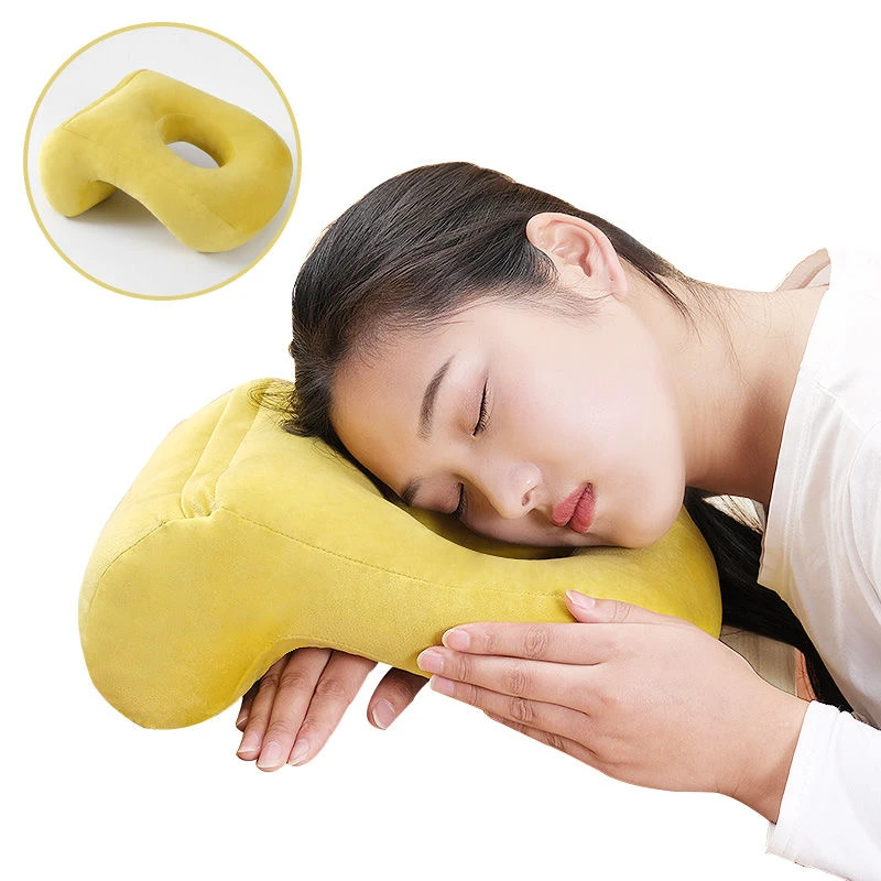 U-Shaped Desk Nap Pillow Neck Supporter Seat Cushion Headrest Travel Neck Pillow with Arm Rest