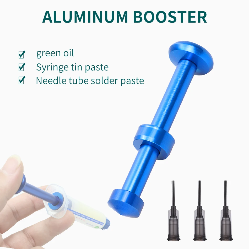 Aluminum Alloy Solder Paste Flux Booster with 3pcs Needle UV Solder Mask Green Oil Booster Propulsion Tools
