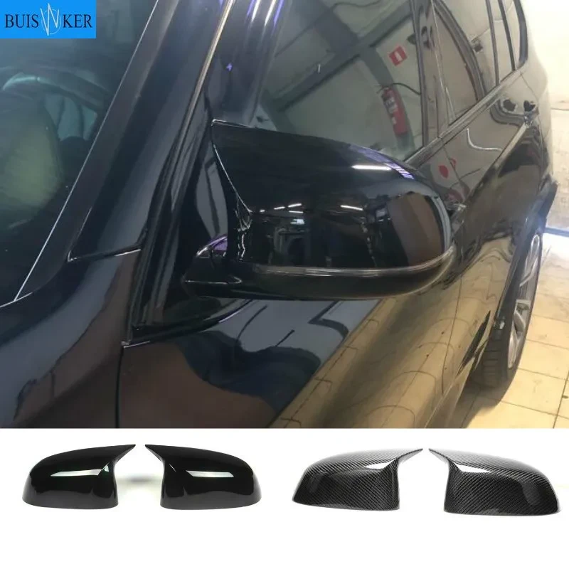 ONE PAIR Rearview mirror cover For bmw X3 F25 G01 X4 F26 G02 X5 E70 F15 G05 X6 E71 F16 G06 ABS Mirror caps Replace the original