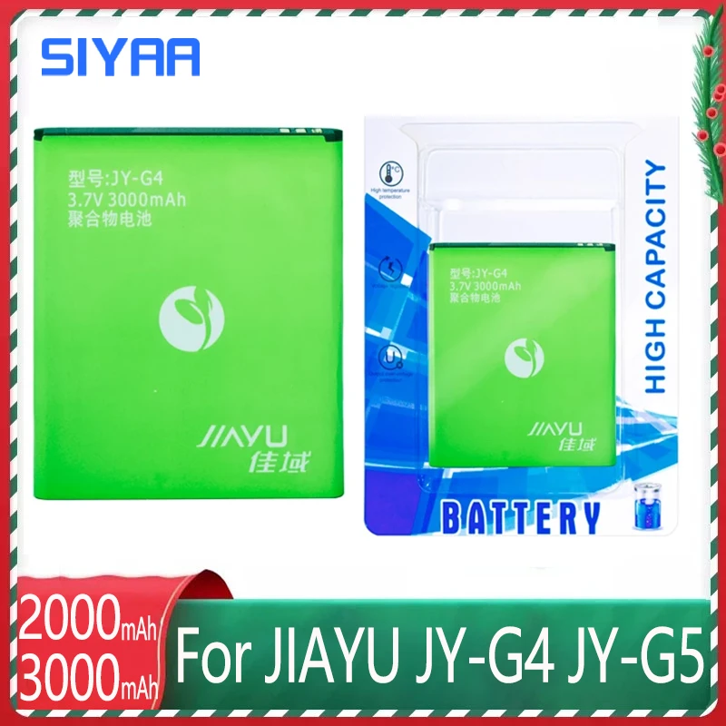 SIYAA Mobile Phone Battery JY-G4 JY-S3 JY-G2 JY-G3 For JIAYU G4 G4S G4T JYS3 S3 JYG2 G3 Replacement Lithium Polymer Batteria