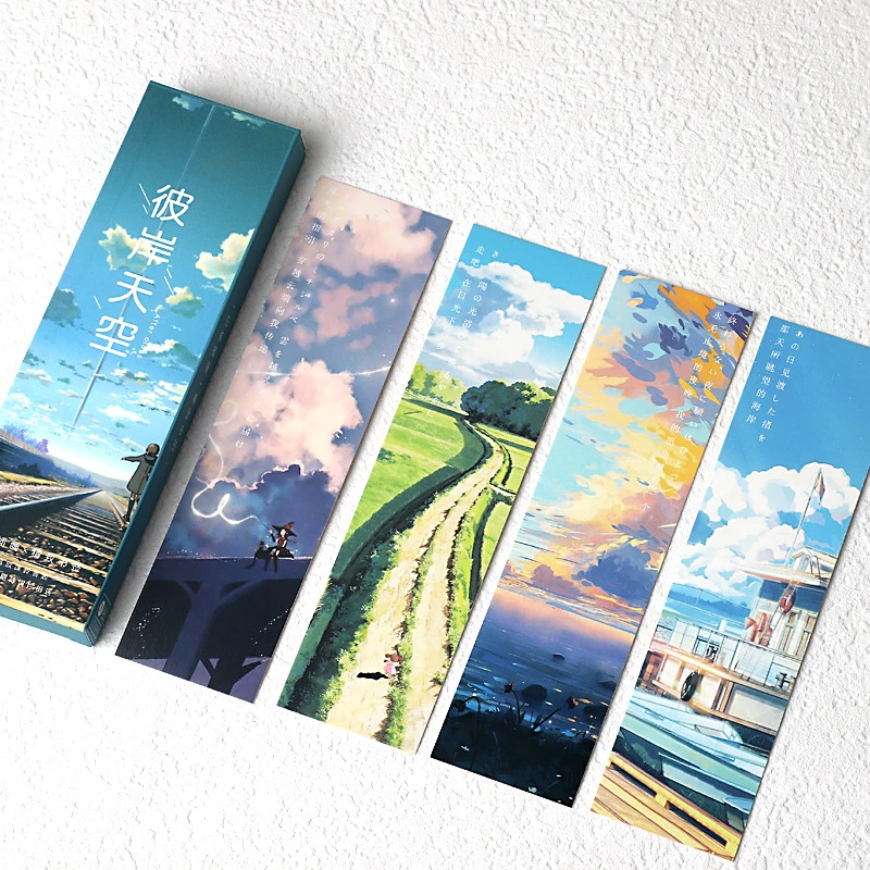 30 Pcs/Set Creative Sunny Sky Paper Bookmark Japanese Style illustration Book Markers Message Card Stationery