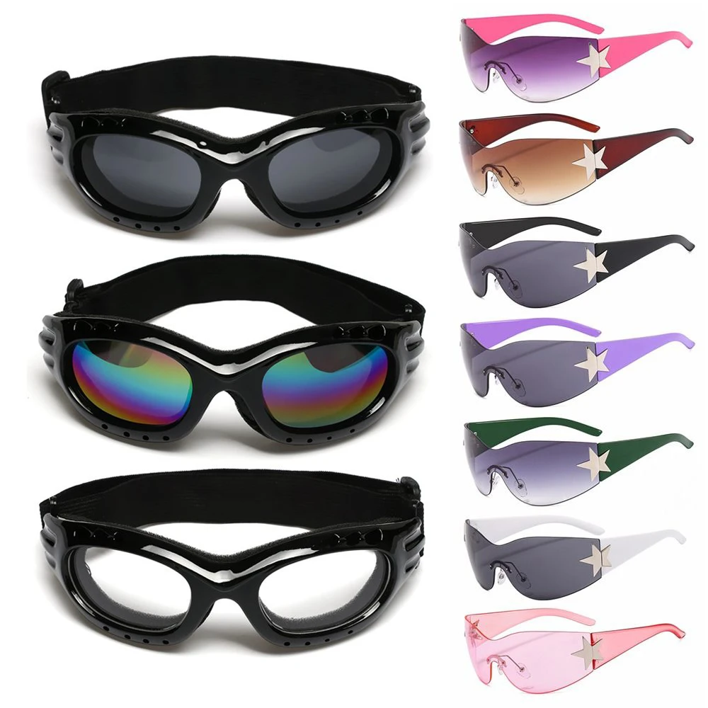 2021 Cycling Glasses Windproof Outdoor Sport Eyewear Motocross Sunglasses Snowboard Goggles Ski Googles UV400 for Men Women