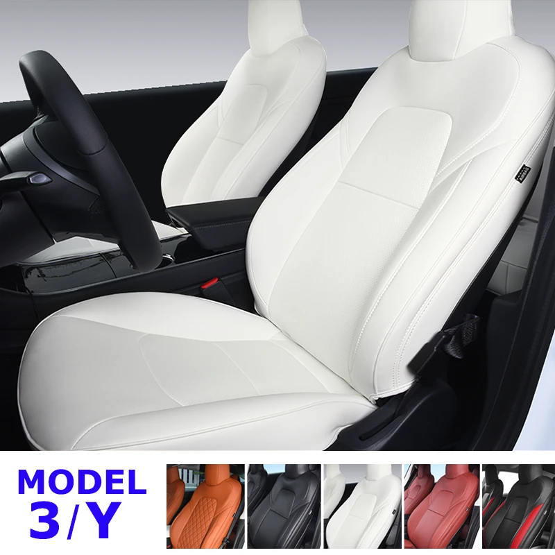 For Tesla 2020 and 2021 Year Model 3 Factory Customization Service Interior Auto Accessories White Seat Covers