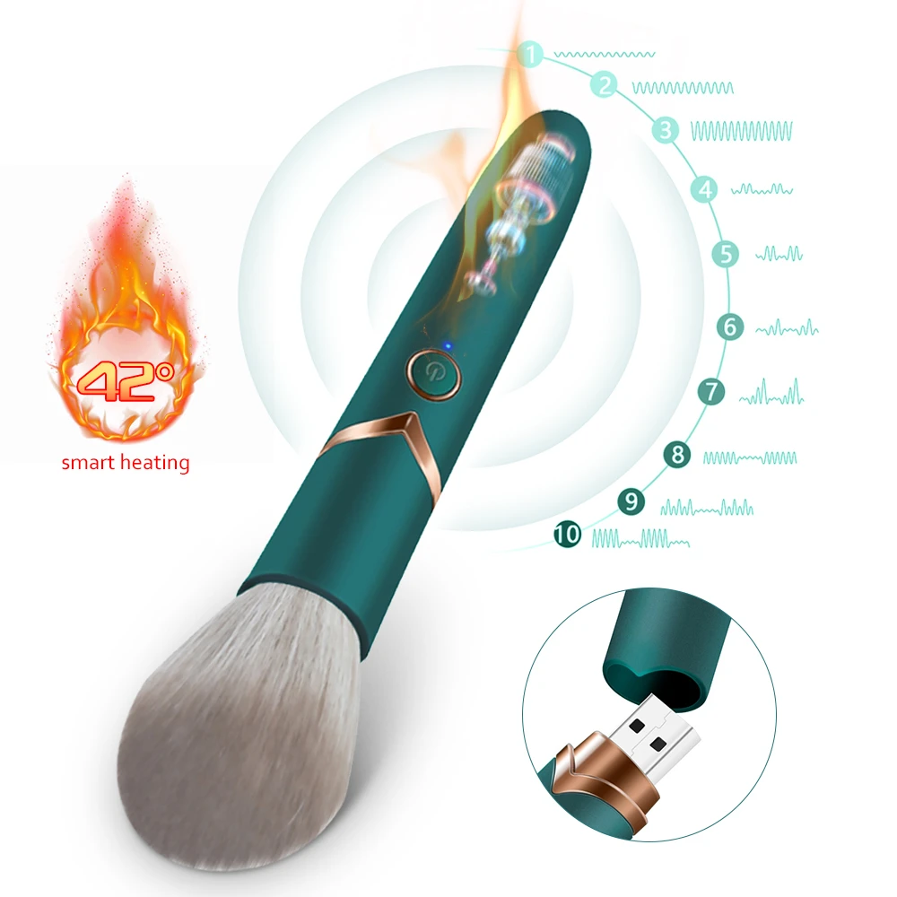 Rechargeable 10 Speed Vibration Vibrator Massage Stick Magic Wand Make Up Brush Female Intimate Adult Toys for Couple