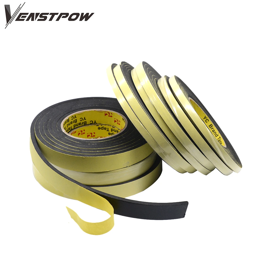 5m*10mm*2mm/3mm Single Sided Adhesive Waterproof Weather Stripping Foam Sponge Rubber Strip Tape 10M *1mm Window Door Seal Strip