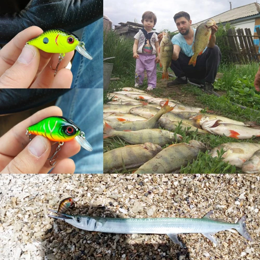 1PCS 5.5cm 9g Floating Fishing Lure Pesca Hooks Fish Wobbler Tackle Crankbait Artificial Japan Hard Bait