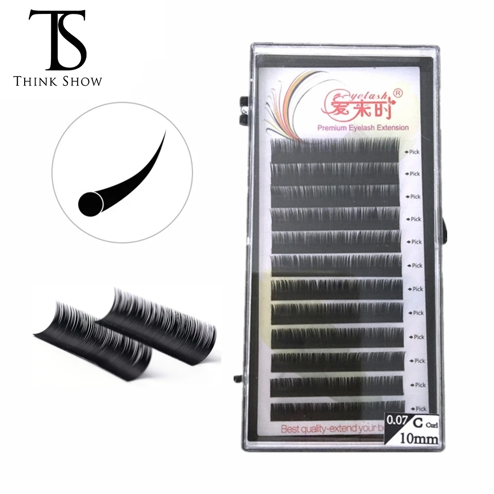 NEWCOME All Size Premium Eyelash Extension B C CC D Curl Individual Eyelashes Mink Lash Extension 0.03-0.25mm Thickness Eye Lash