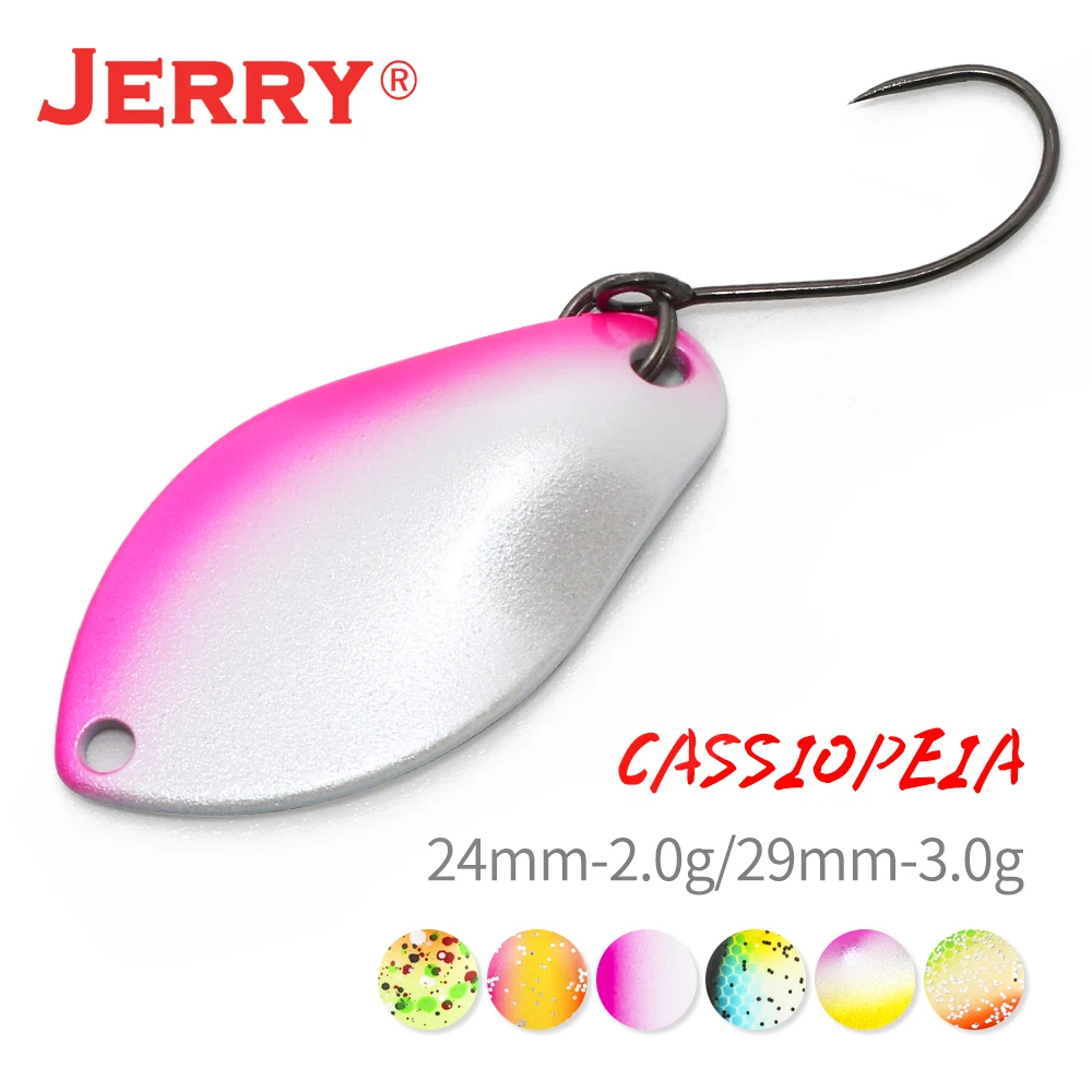 Jerry Micro Trout Spoons Ultralight Brass Fishing Spoon Single Hook Freshwater 2g3g Metal Lures Area Pike Perch Fishing Pesca