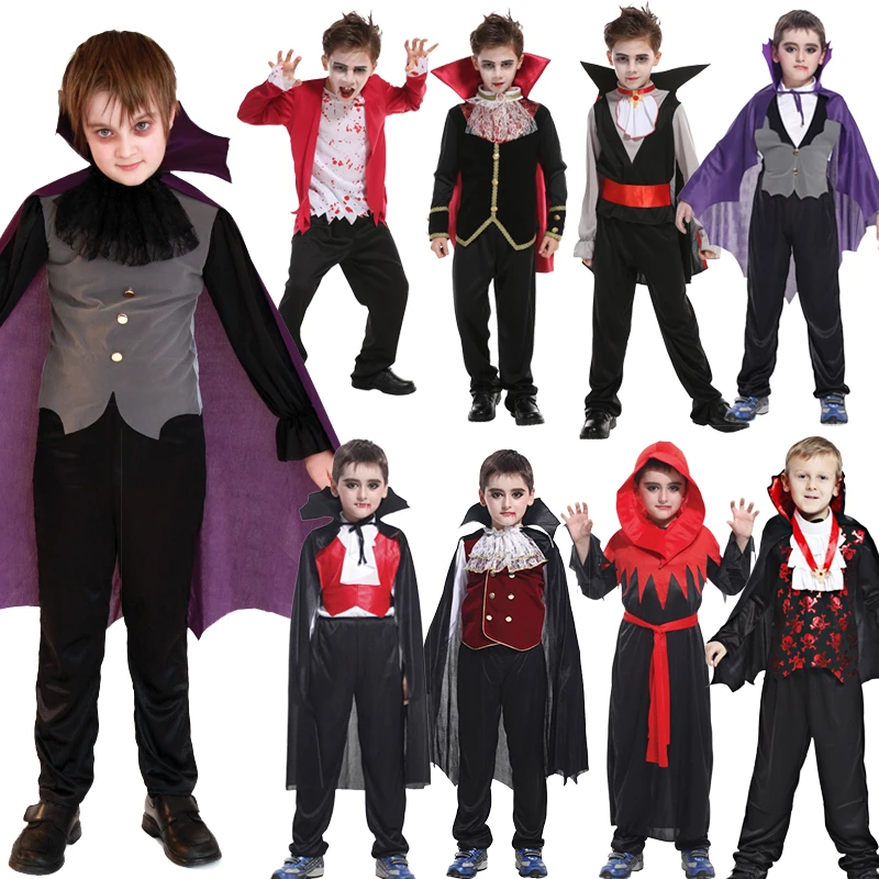 Free shipping Halloween Purim Holiday Carnival Party Bat Vampire Costumes for Boy Girl Short Fantasia Infantil Cosplay Costume