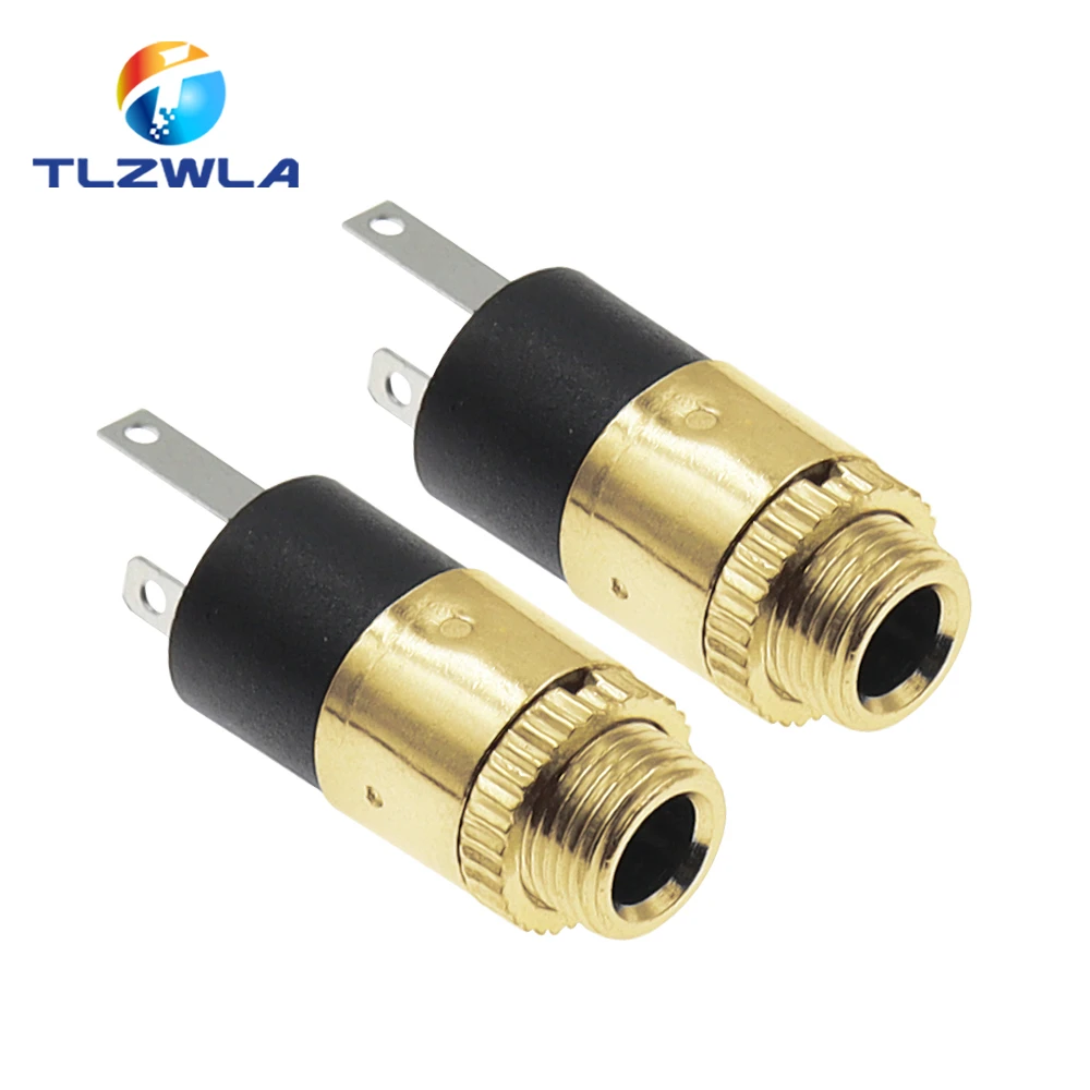 5PCS 3.5MM Cylindrical Socket PJ-392 Stereo Female Socket Jack With Screw 3.5 Audio Video Headphone Connector PJ392 GOLD PLATED