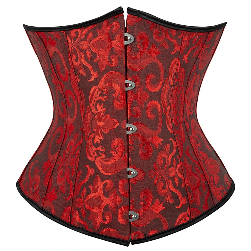 Corset Underbust Top Body Shaper for Wome Waist Cincher Sexy Gothic Plus Size Corpete Corselet Fashion Black White Red Blue