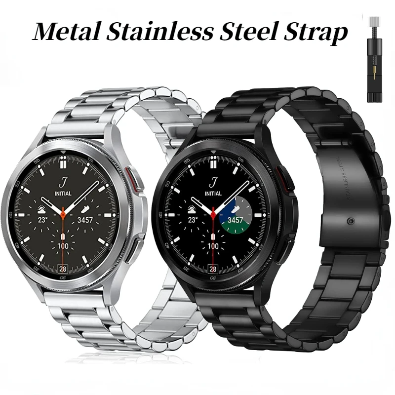 22mm Metal strap for Samsung Galaxy Watch 3 Huawei GT2/Amazfit GTR Stainless steel bracelet wristband for 20mm Samsung Watch 4