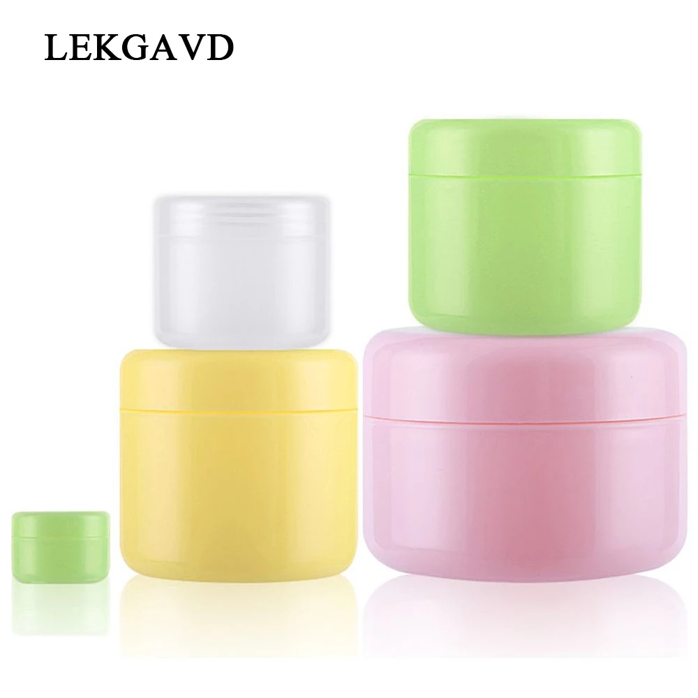 10g /20g/30g/50g/100g/150g Plastic Refillable Sample bottles Travel Face Cream Lotion Cosmetic Container  Empty Makeup Jar Pot