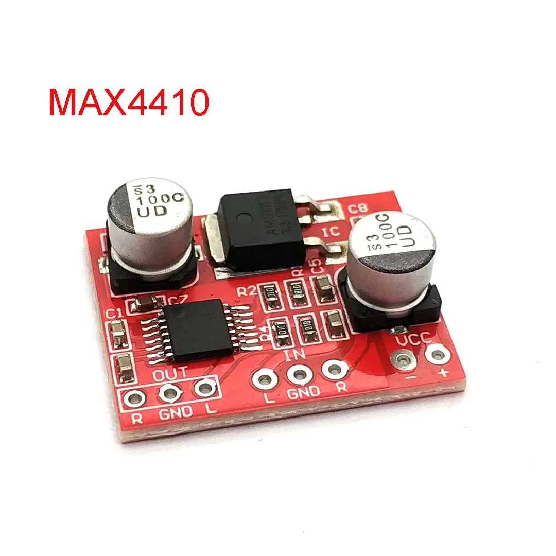 MAX4410 HIFI Headphone Amplification Audio Board Audio Preamplifier Board AMP DC3-12V