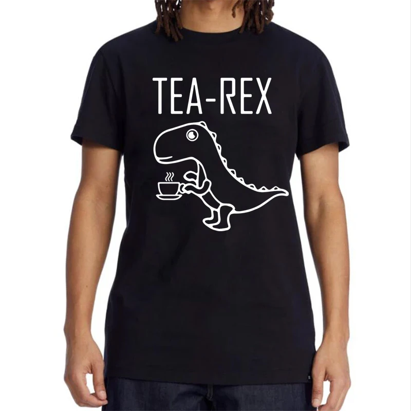 XIN YI Men's T-shirt Top Quality 100% cotton cool Funny dinosaur design printing o-neck men tshirt cool t-shirt male tee shirts