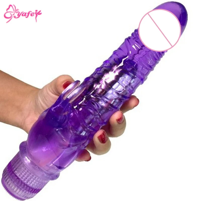 Multispeed Vibrator G spot Jelly Dildo Rabbit Vibrators Huge dildo Female Masturbation Erotic sex toys Adult sex toys for Women
