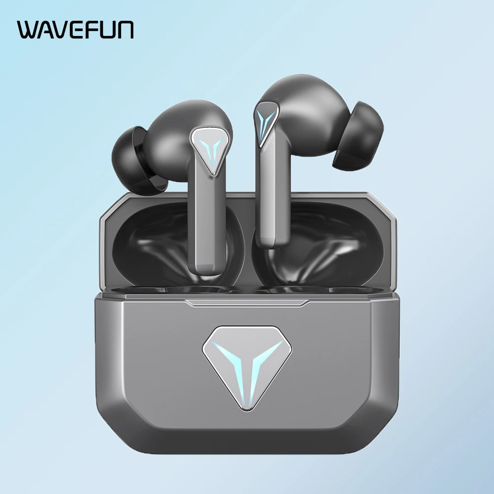 Wavefun G100 Wireless Gaming Headphones 45ms Low Latency AAC Bluetooth Earphone Game Enhanced Volume Control Earbuds
