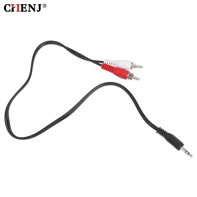 0.5M 3.5mm Jack To 2 RCA Audio Cables 3.5 Male To RCA Male Gold Plated Coaxial Aux Cable For Laptop TV DVD Amplifier