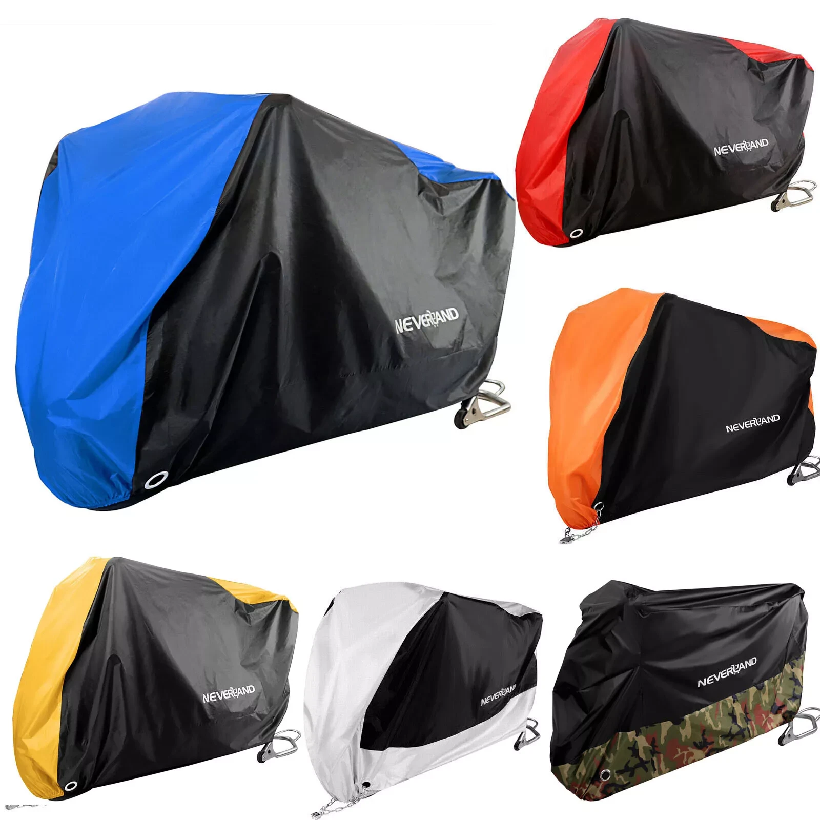 Motorcycle Cover All Season Waterproof Dustproof UV Protective Outdoor Indoor Lock-holes Design Motorbike Rain Covers Coat D45