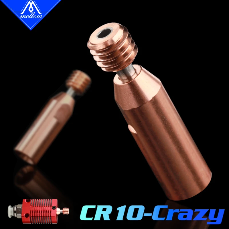 Mellow All Metal Bi-metal CR10-Crazy Heat Break Throat For Ender 3 V2 Ender 5 CR-10S Pro Hotend For 3D Printer